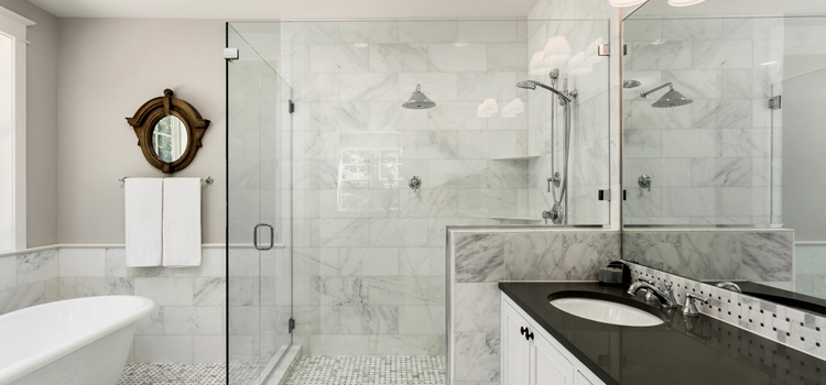 bathroom shower door installation in Costa Mesa